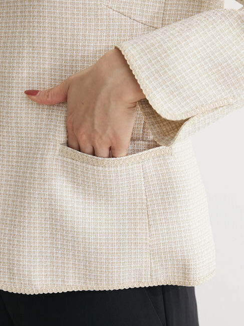 Green Parks「ef-de　ツィード風ノーカラージャケット」|その他|