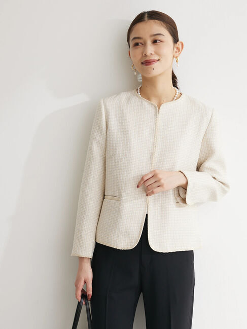 Green Parks「ef-de　ツィード風ノーカラージャケット」|その他|