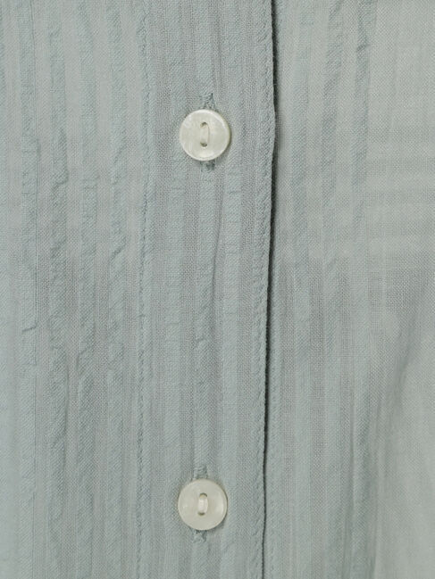 Green Parks「I　バンドカラーデザイン5分袖シャツ」|シャツ・ブラウス|