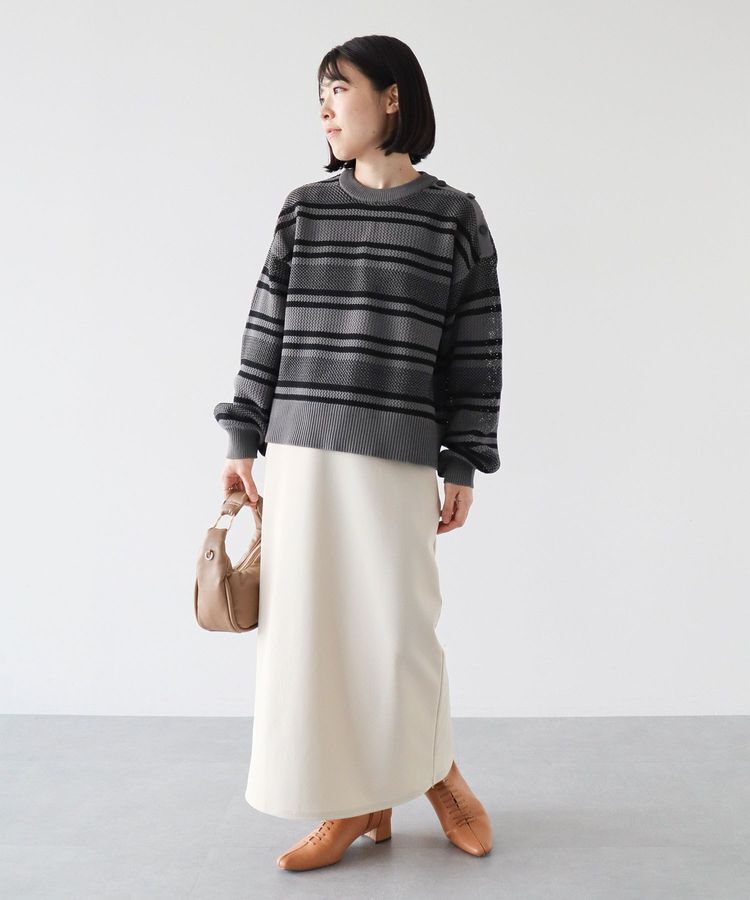 Green Parks「ランダムボーダーニットプルオーバー」|ニット・セーター|