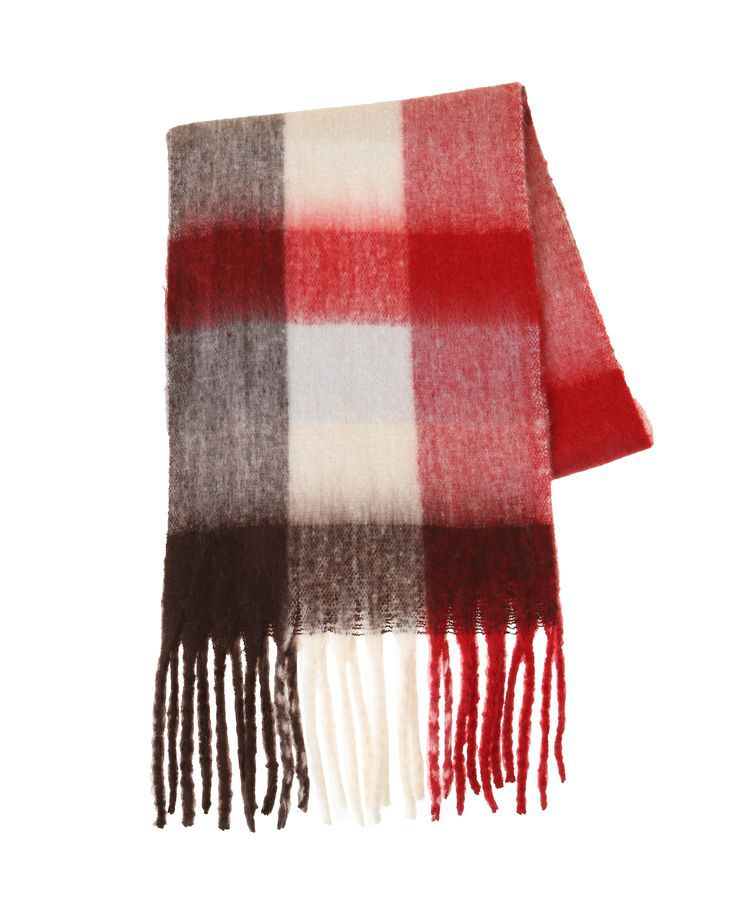 Green Parks「・furry rate グラデーションチェックマフラー」|マフラー|