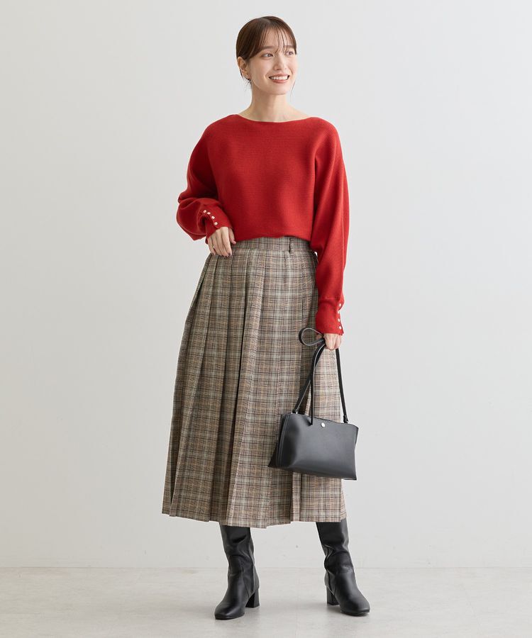 Green Parks「もちやわ袖釦ドルマンニットプルオーバー」|ニット・セーター|