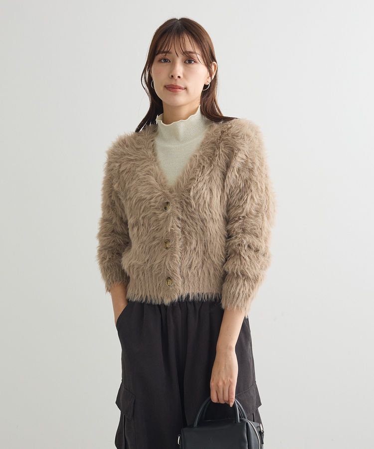 Green Parks「・Petit Fleur シャギーニットカーディガン」|カーディガン|