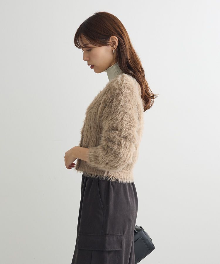 Green Parks「・Petit Fleur シャギーニットカーディガン」|カーディガン|