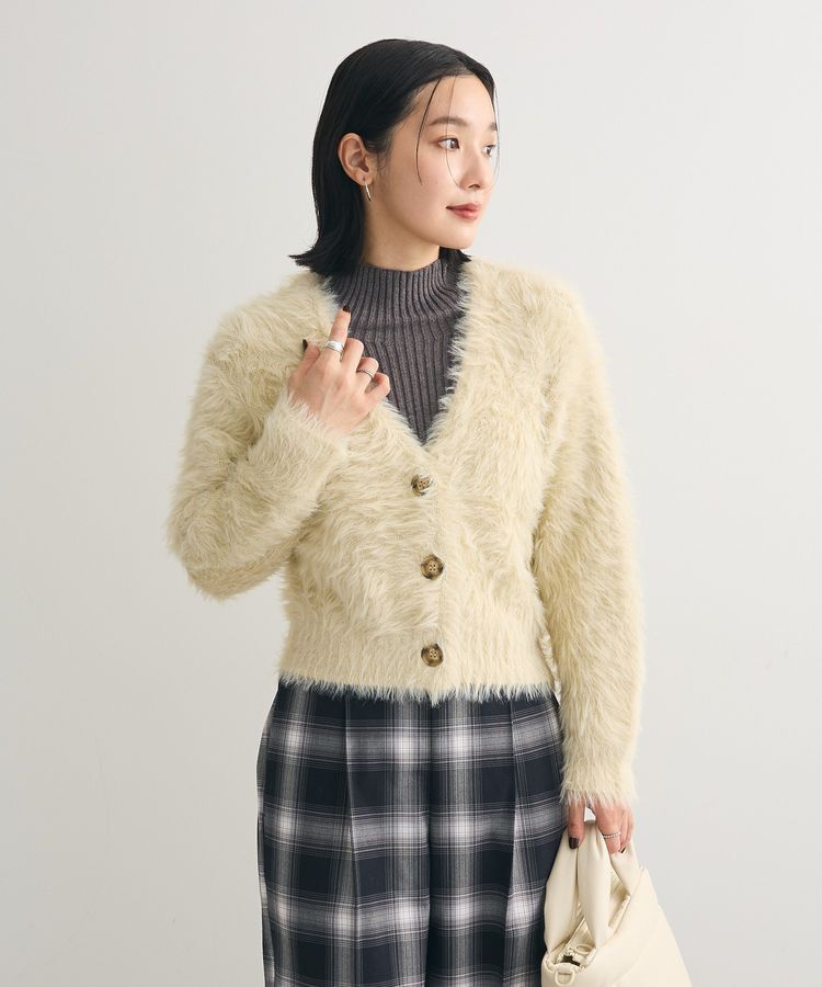 Green Parks「・Petit Fleur シャギーニットカーディガン」|カーディガン|