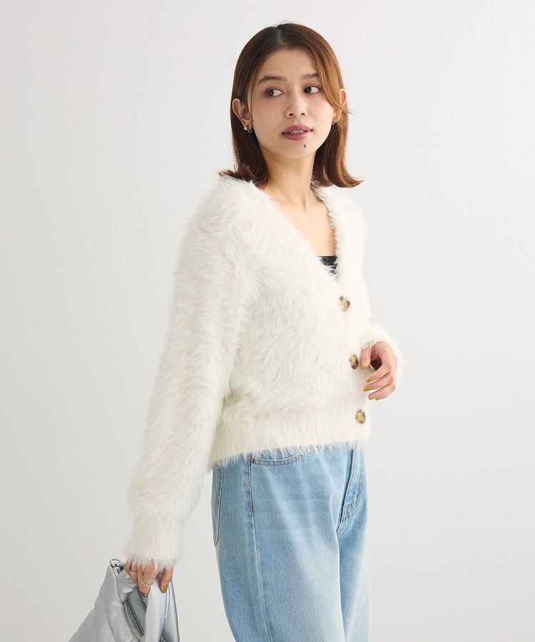 Green Parks「・Petit Fleur シャギーニットカーディガン」|カーディガン|