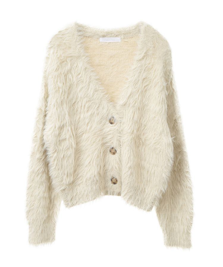 Green Parks「・Petit Fleur シャギーニットカーディガン」|カーディガン|