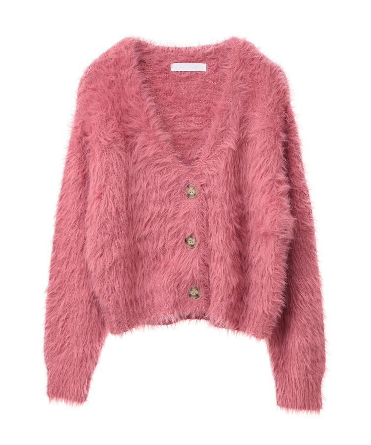 Green Parks「・Petit Fleur シャギーニットカーディガン」|カーディガン|