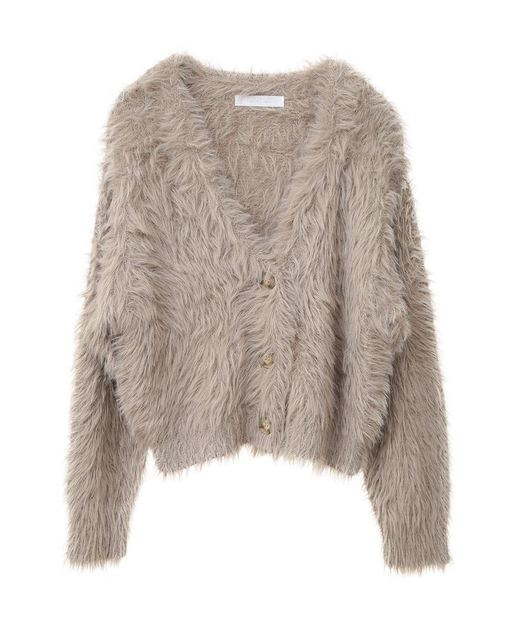 Green Parks「・Petit Fleur シャギーニットカーディガン」|カーディガン|