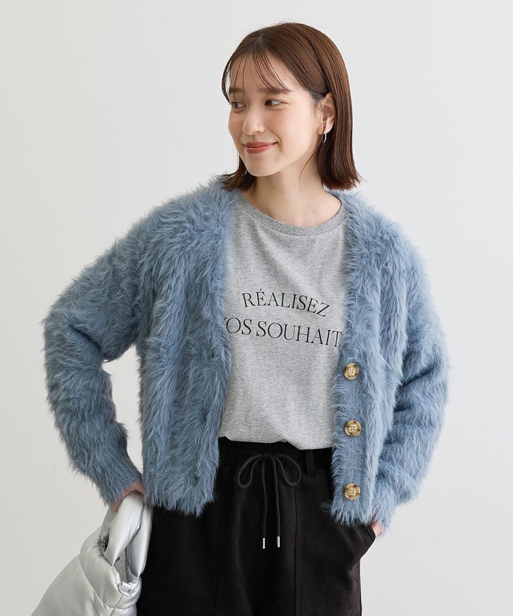 Green Parks「・Petit Fleur シャギーニットカーディガン」|カーディガン|