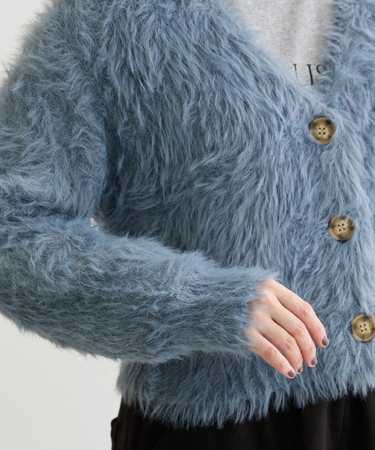 Green Parks「・Petit Fleur シャギーニットカーディガン」|カーディガン|