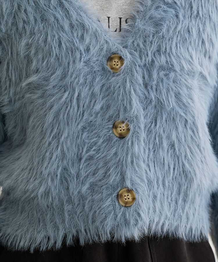 Green Parks「・Petit Fleur シャギーニットカーディガン」|カーディガン|