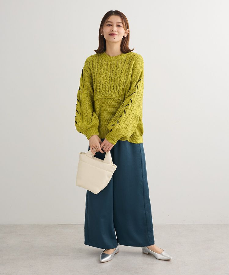 Green Parks「変形ケーブルニットプルオーバー」|ニット・セーター|