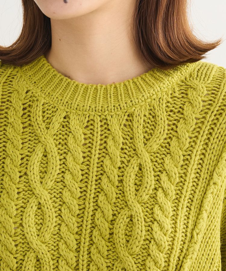 Green Parks「変形ケーブルニットプルオーバー」|ニット・セーター|