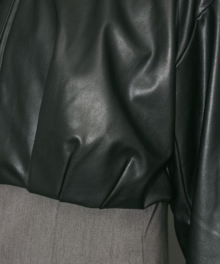 AnriettMusee「レザーショートブルゾン」|ブルゾン・スタジャン|