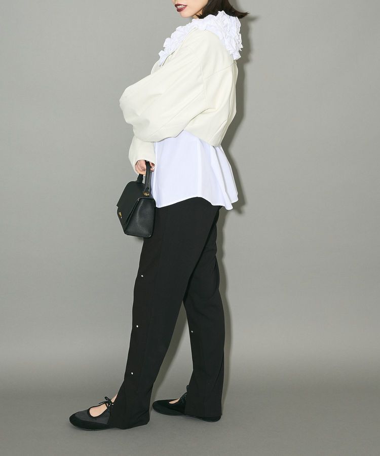 AnriettMusee「レザーショートブルゾン」|ブルゾン・スタジャン|