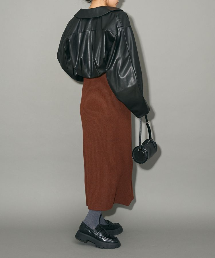 AnriettMusee「レザーショートブルゾン」|ブルゾン・スタジャン|