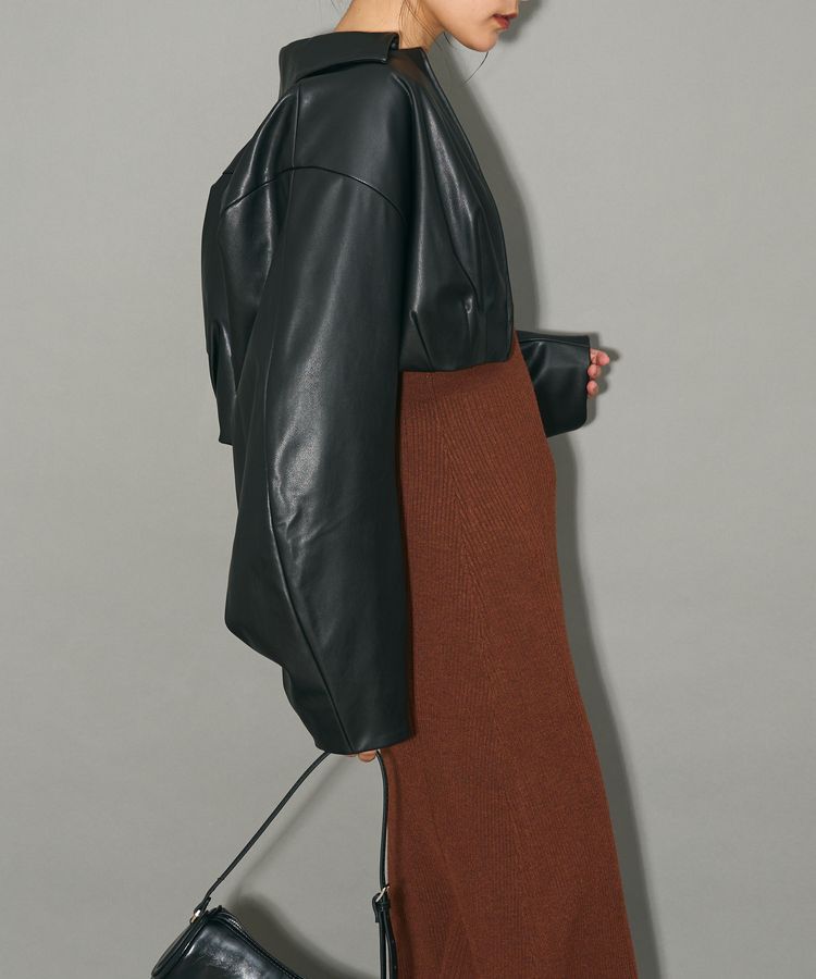 AnriettMusee「レザーショートブルゾン」|ブルゾン・スタジャン|