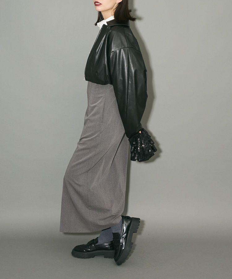 AnriettMusee「レザーショートブルゾン」|ブルゾン・スタジャン|