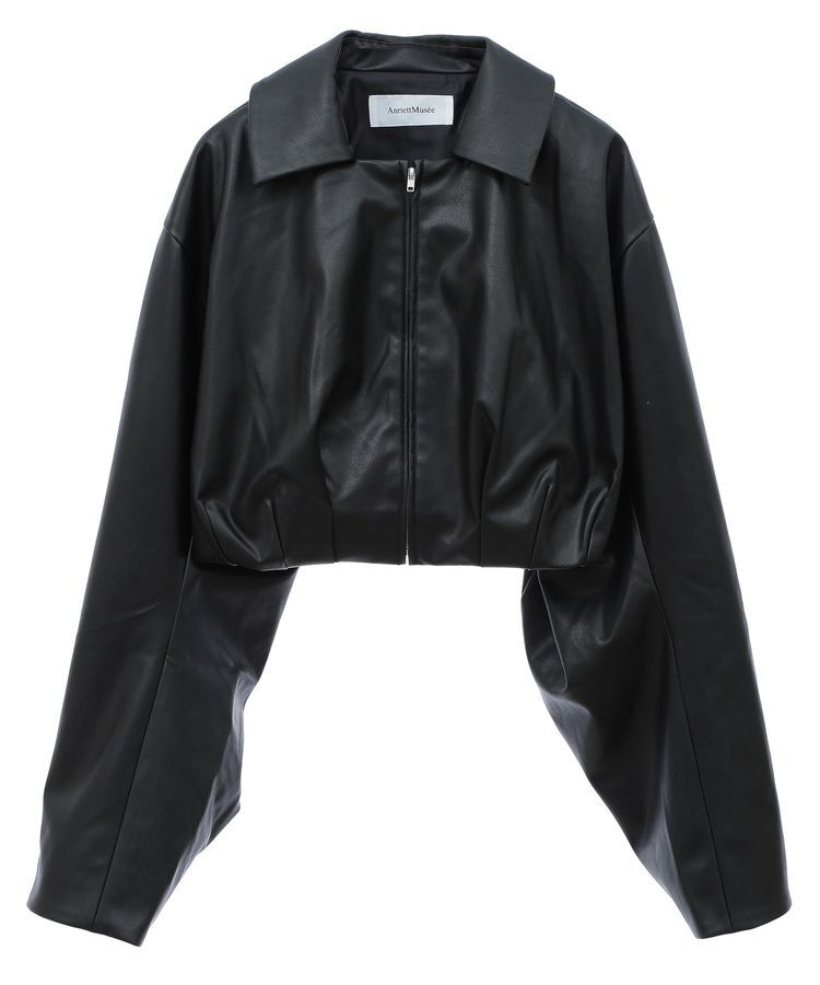 AnriettMusee「レザーショートブルゾン」|ブルゾン・スタジャン|