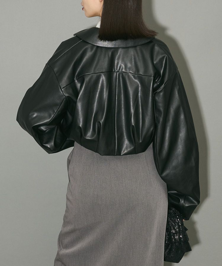 AnriettMusee「レザーショートブルゾン」|ブルゾン・スタジャン|