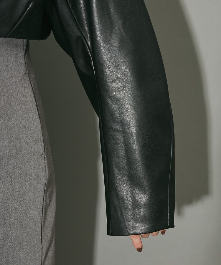 AnriettMusee「レザーショートブルゾン」|ブルゾン・スタジャン|