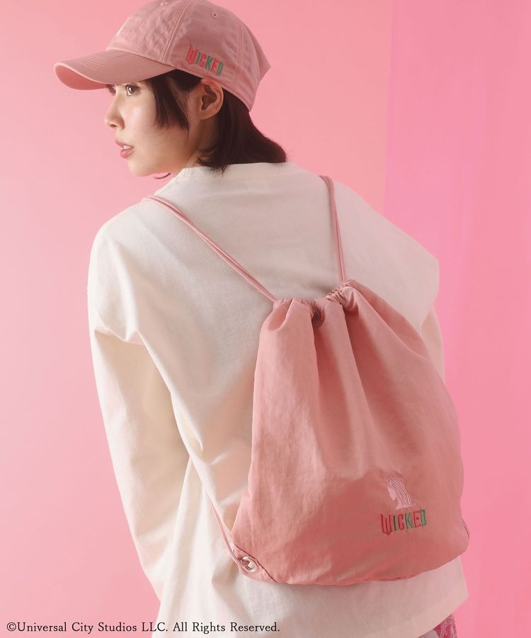 Green Parks「■WICKED アイコン刺繍ナップサック」|リュック|Pink