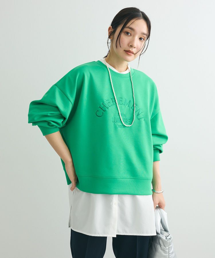 Green Parks「ロゴ刺繍ダンボールプルオーバー」|Tシャツ・カットソー|