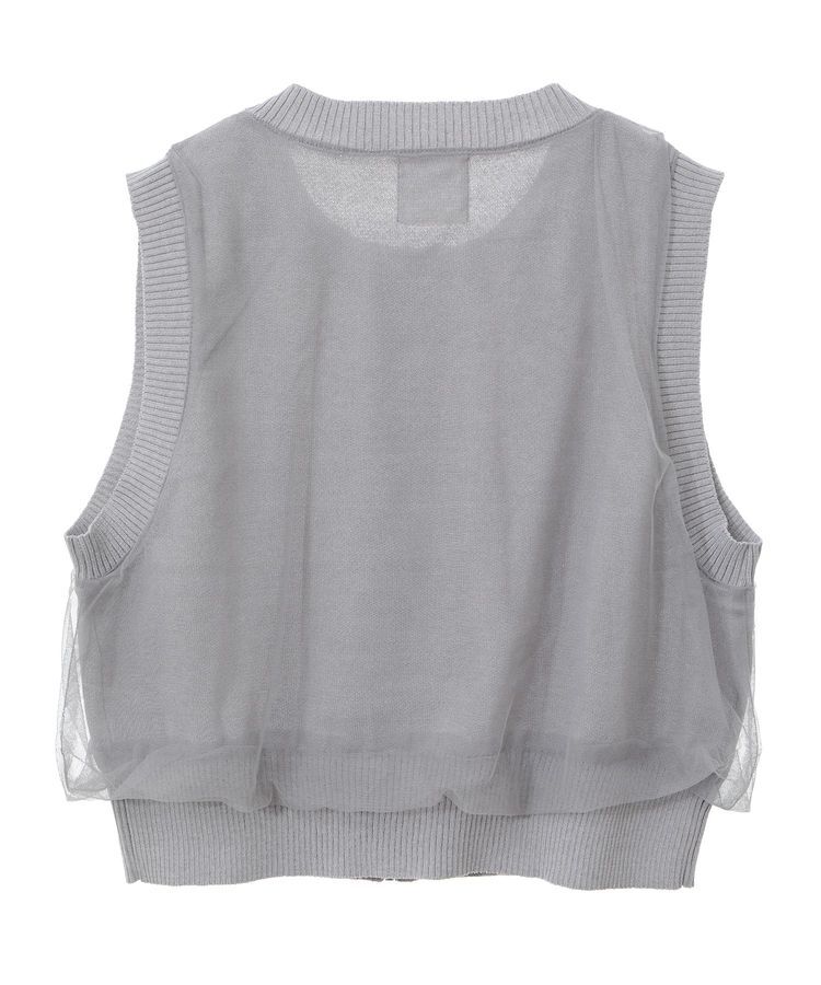 armonia「チュールドッキングニットzipベスト」|ベスト・ジレ|