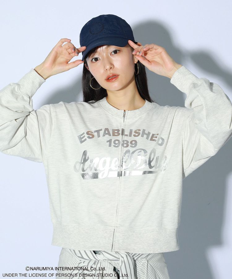 Green Parks「ANGEL BLUE箔プリントZIPカーディガン」|カーディガン|Oatmeal