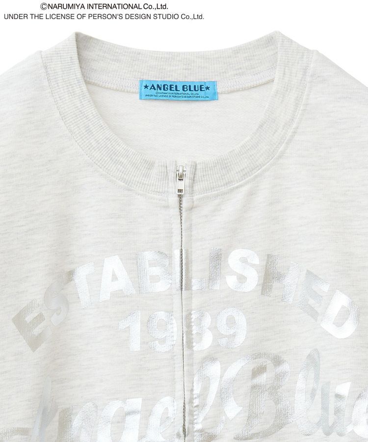 Green Parks「ANGEL BLUE箔プリントZIPカーディガン」|カーディガン|