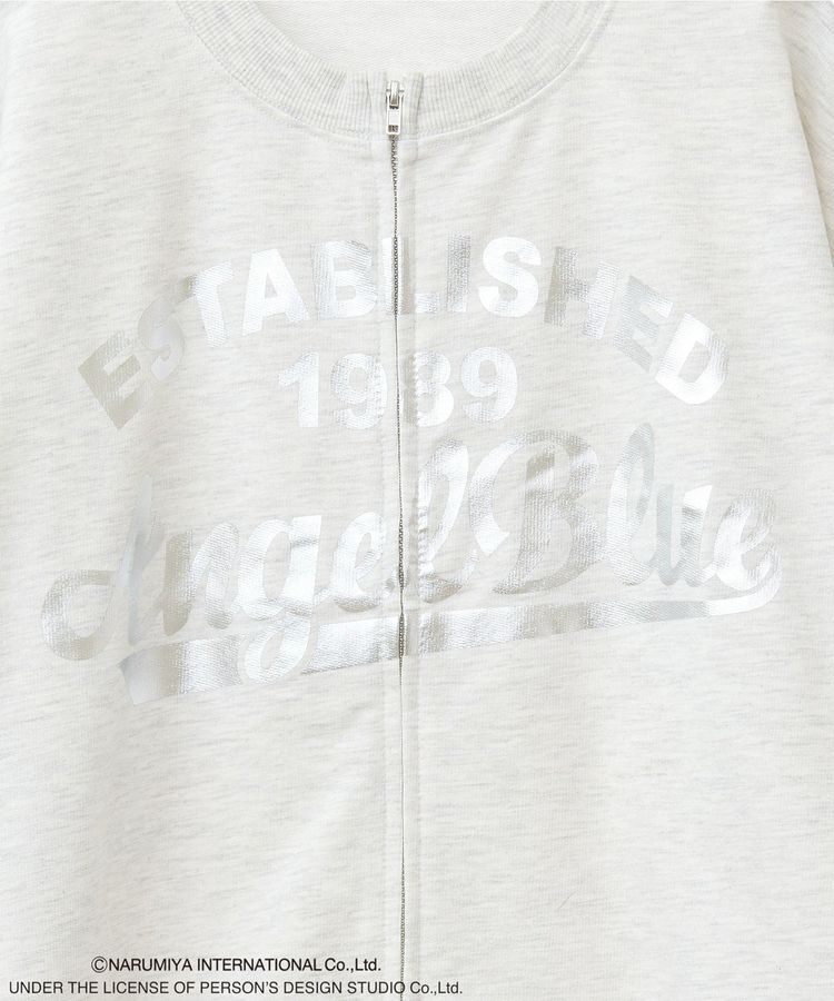 Green Parks「ANGEL BLUE箔プリントZIPカーディガン」|カーディガン|