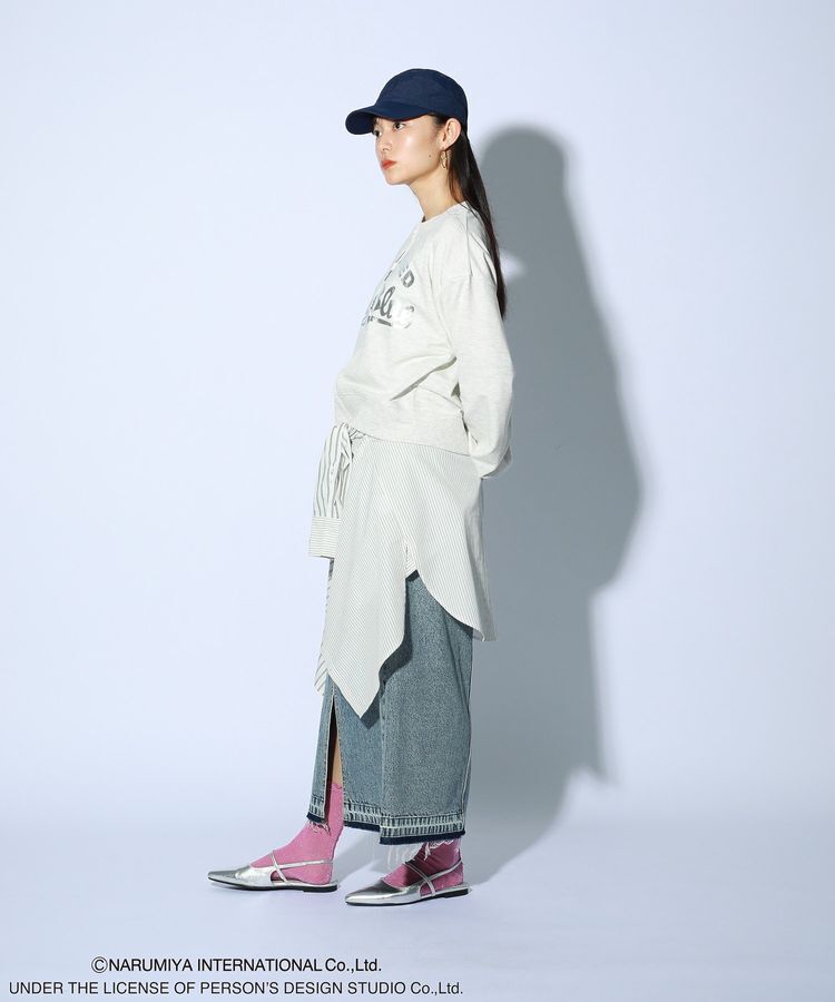 Green Parks「ANGEL BLUE箔プリントZIPカーディガン」|カーディガン|