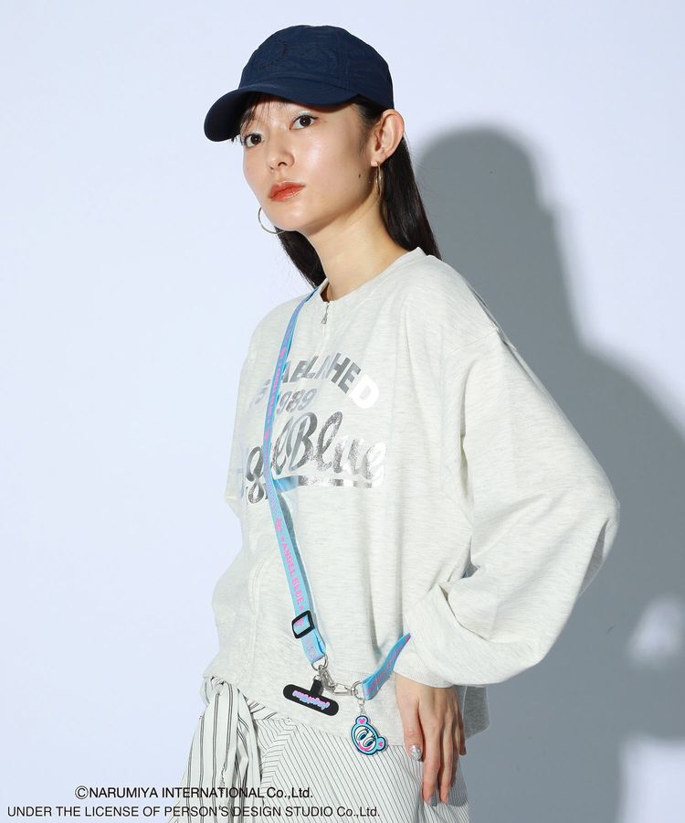 Green Parks「ANGEL BLUE箔プリントZIPカーディガン」|カーディガン|