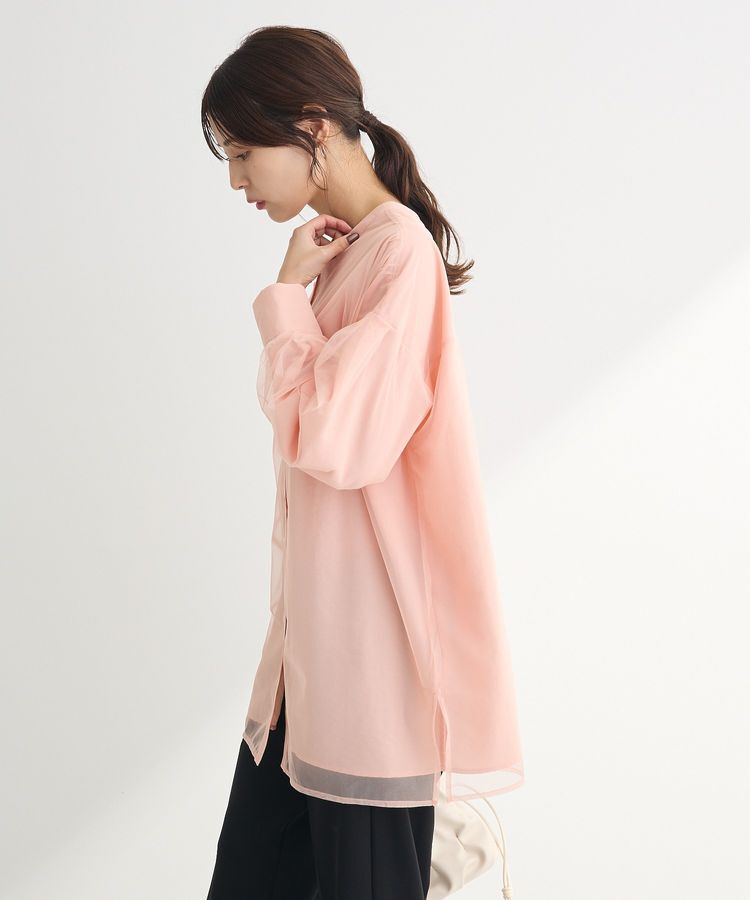 Green Parks「2Way チュールドッキングシャツチュニック」|シャツ・ブラウス|