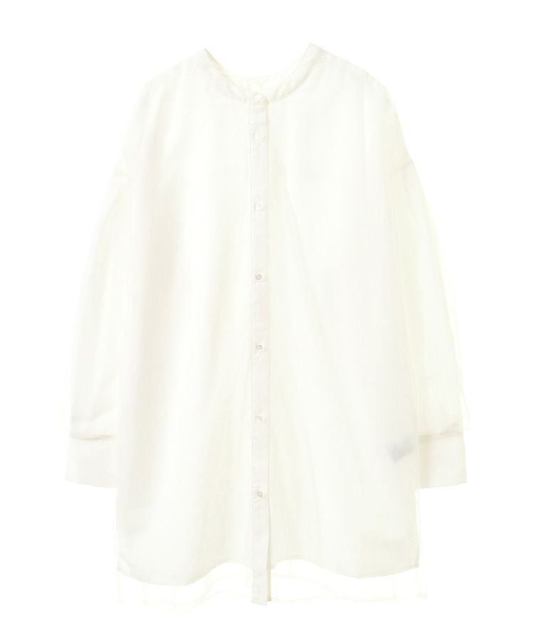 Green Parks「2Way チュールドッキングシャツチュニック」|シャツ・ブラウス|