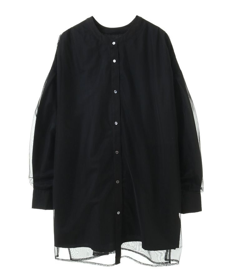 Green Parks「2Way チュールドッキングシャツチュニック」|シャツ・ブラウス|