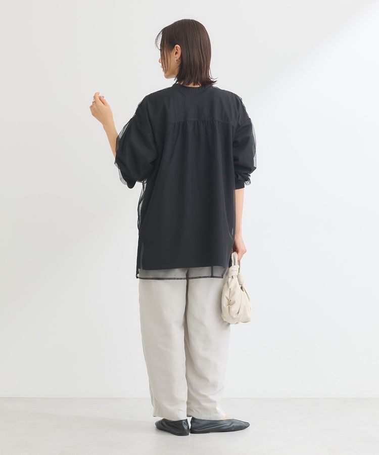 Green Parks「2Way チュールドッキングシャツチュニック」|シャツ・ブラウス|