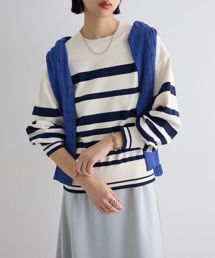 AnriettMusee「スウェットライクニットプルオーバー」|ニット・セーター|Border