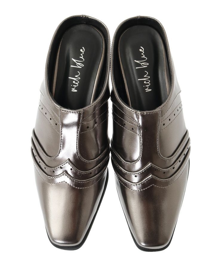 Green Parks「・richblue ウエスタンウェッジミュール」|パンプス|