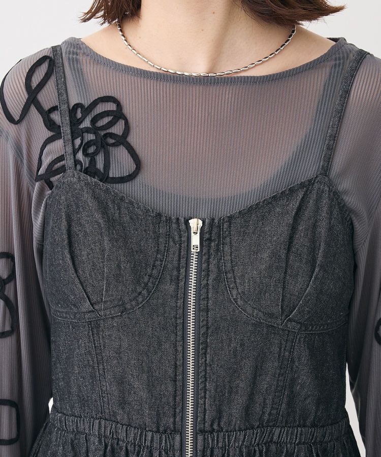 Green Parks「・SUGAR SPOON コルセットデニムキャミワンピ」|ワンピース|