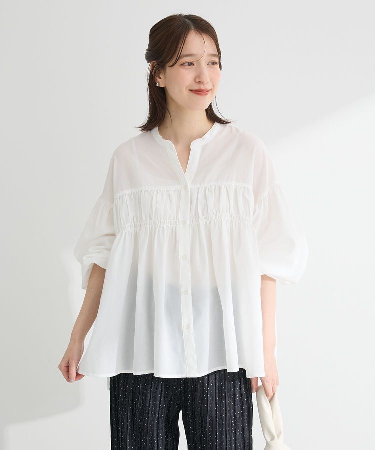 armonia「シャーリングスキッパーシャツ」|シャツ・ブラウス|
