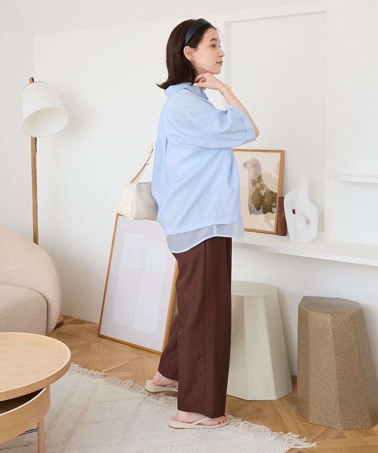 Green Parks「裾レイヤードショートスリーブシャツ」|シャツ・ブラウス|