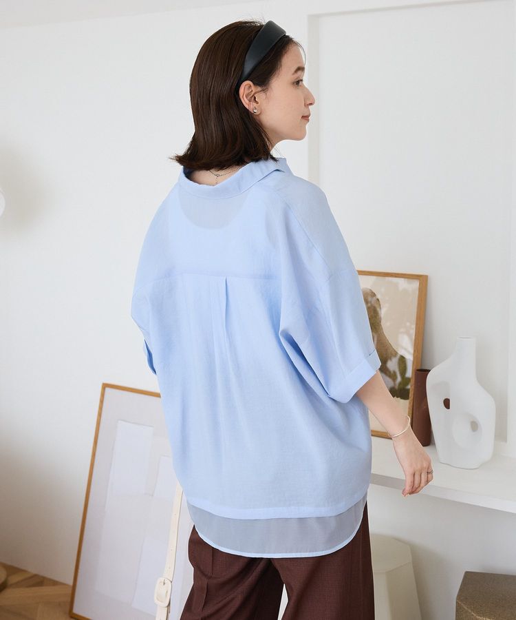 Green Parks「裾レイヤードショートスリーブシャツ」|シャツ・ブラウス|