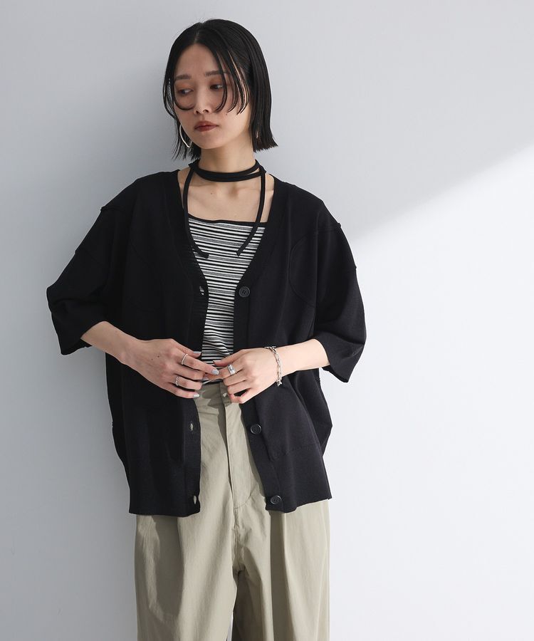 armonia「刺繍コードVネックフレンチカーディガン」|カーディガン|