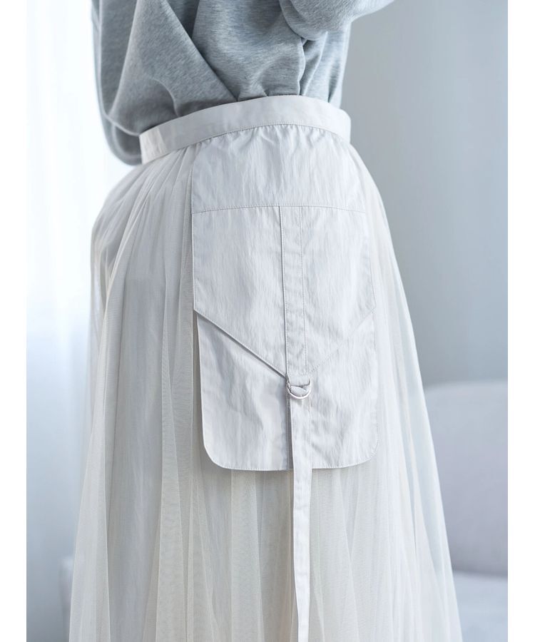 Editt by YECCA VECCA「3wayレイヤードポケットデザインスカート」|フレア|