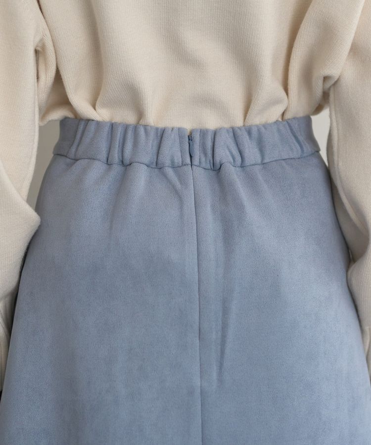 YECCA VECCA「金釦デザインAラインスカート」|フレア|