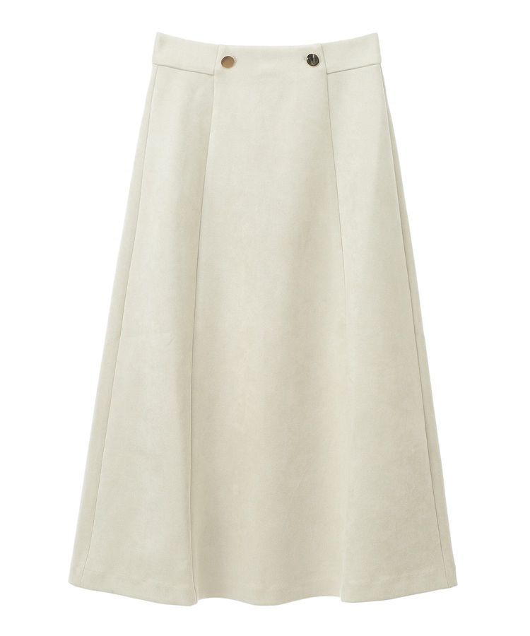 YECCA VECCA「金釦デザインAラインスカート」|フレア|