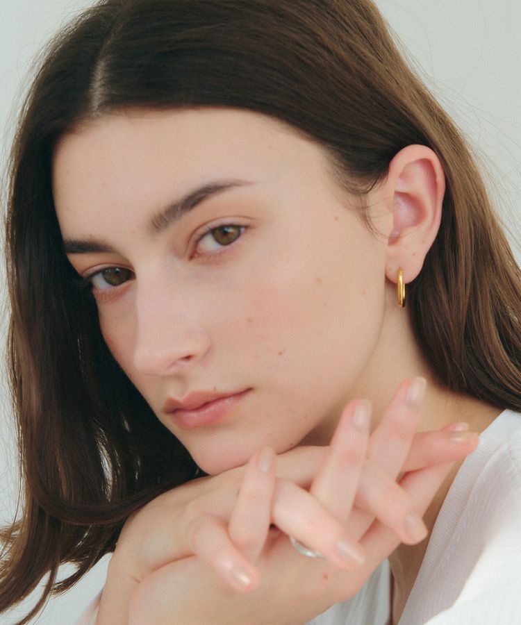 YECCA VECCA「ステンレスワンタッチフープピアス」|ピアス|