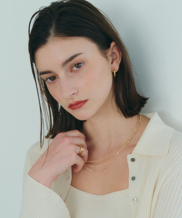 YECCA VECCA「ステンレスワンタッチフープピアス」|ピアス|